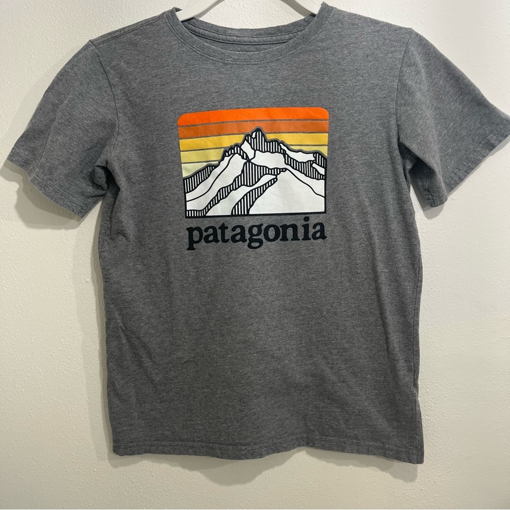 COPY - Used Boys Patagonia Regenerative Organic Cotton Graphic T-Shirt in Gray …